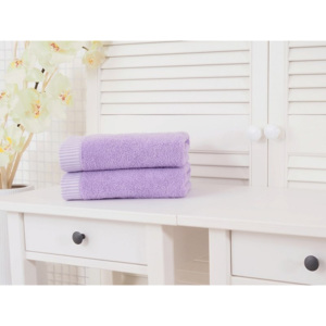 2x fialové ručníky froté 50x90 Colomba (500g/m2)