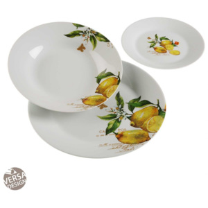 3 dílný set talířů z porcelánu Versa Citron Versa Home 21150051