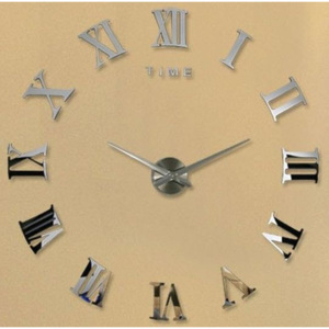 BIG Řím, nalepovací hodiny, stříbrné (Velké nalepovací hodiny)