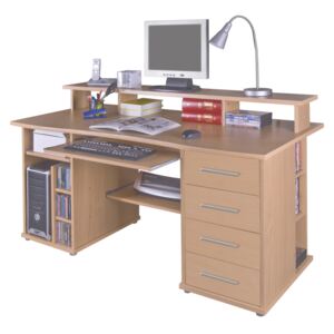 Pc stůl Franz canyon oak/bílá