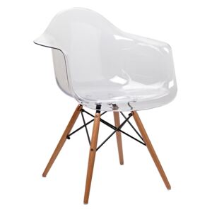 Židle ICE s područkami - polykarbonát, buk