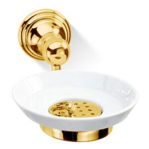 Decor Walther Nástěnná porcelánová miska na mýdlo CL WSS zlatý lesk