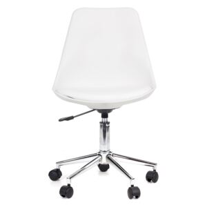 Židle Simply kancelářská na kolečkách bílá