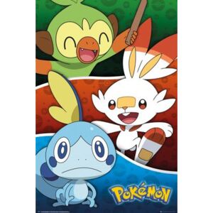 Plakát Pokémon: Galar Starters (61 x 91,5 cm)