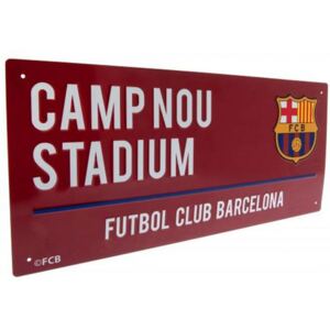 Cedule na zeď FC Barcelona: Street Sign (17 x 27 cm)