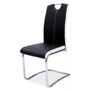 Casarredo Jídelní čalouněná židle H-341 černá/bílé boky