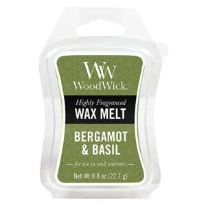 WoodWick vonný vosk Bergamot & Basil (Bergamot a bazalka) 23g (Vůně bazalky a čajových lístků osvěžených citronem a bergamotem...)