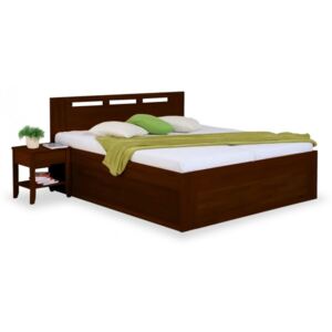 Zvýšená postel VALENCIA senior s úložným prostorem , ořech , 160x200 cm