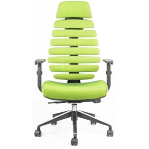MERCURY Kancelářská židle FISH BONES PDH černý plast, zelená SH06