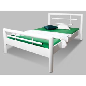 Kovová postel ROSE Povrchová úprava: černá-stříbrná, Rozměr: 80x200 cm