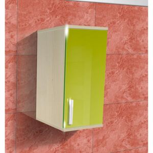 Nabytekmorava Koupelnová skříňka závěsná K9 barva skříňky: akát, barva dvířek: lemon lesk