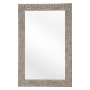 Nástěnné zrcadlo 60 x 91 cm tmavě hnědé NEVEZ