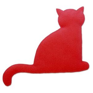 Leschi LESCHÍ Hřející polštářek kočka Minina 30x22cm červená/černá