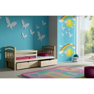 Dětská postel DP 015 180 cm x 80 cm Bezbarvý ekologický lak