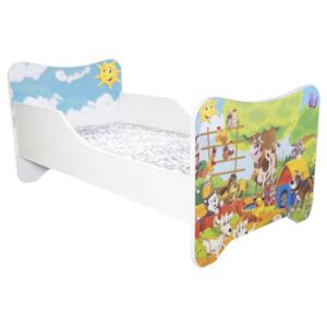 Dětská postel s obrázkem 160x80 - Farma (Dětská postel Farma 160x80 bez úložného prostoru)