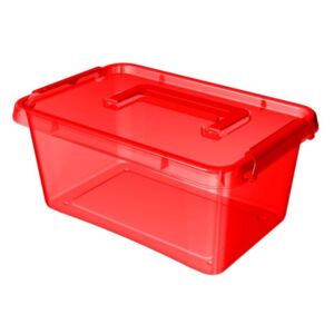 ORPLAST, box 4,5 l 29x20x12cm,rukojeť,červený tr.plast