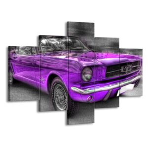 Vícedílný obraz Auto fialová 100x70 cm