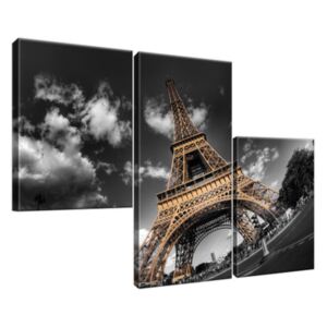 Obraz na plátně Výhled zdola na Eiffelovu věž 90x60cm 263A_3L