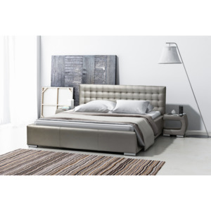 Čalouněná postel INGE + matrace DE LUX, 140x200, madryt 1100