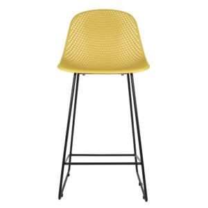 Žlutá barová židle Leitmotiv Diamond Mesh