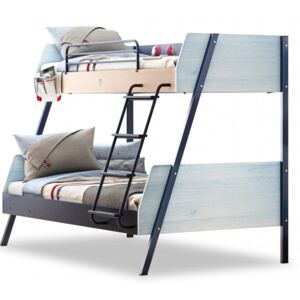 ČILEK - Studentská patrová postel (90x200-120x200 cm) Duo bělený dub