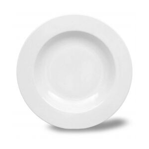 Porcelánový talíř bílý, karlovarský porcelán, hluboký 22 cm, Thun