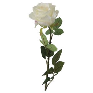 Umělá květina Stardeco růže bílá 70 cm