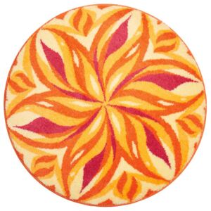 GRUND Mandala předložka TANČÍCÍ OBLOHA oranžová kruh 60 cm
