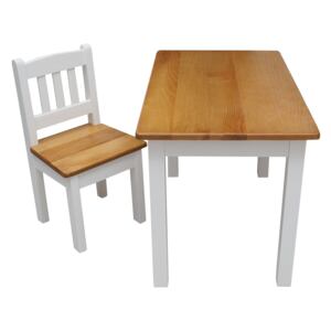 Dětský dřevěný stůl Povrchová úprava: Bílá