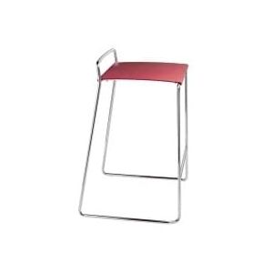 Barová židle Estrosa (červená, Chromovaná ocel)