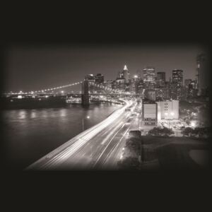 Postershop Fototapeta: Černobílý Brooklyn Bridge (1) - 184x254 cm