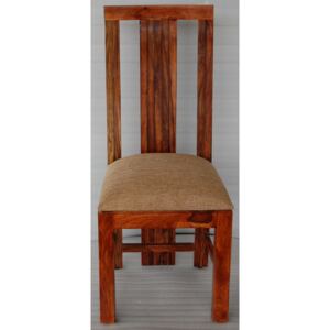 Židle s polstrovaným sedákem z indického masivu palisandr, Natural