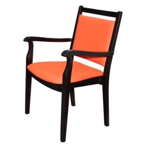 Bradop Židle RADANA Z126 DB-dub bordeaux lamino/masiv 557-TRINITY oranžová