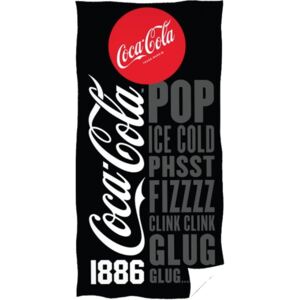 Carbotex • Plážová osuška Coca-Cola - motiv 1886 - 100% bavlna, froté s gramáží 300 gr./m² - 70 x 140 cm