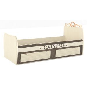 Dětská postel CALYPSO 80x190cm - dub sonoma tmavý/béžová