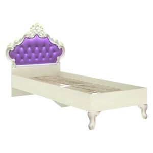Dětská postel MARKÝZA 90x200cm - alabastr/fialová