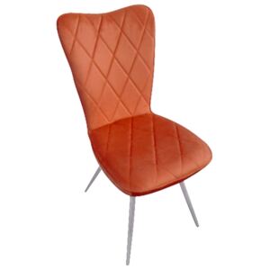 Jídelní židle Erdufis, oranžová látka