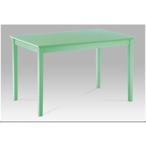 Jídelní stůl VERDE – masiv, zelená, 120×75 cm