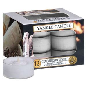 Yankee Candle Svíčky čajové , Praskající oheň, 12 ks
