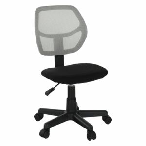 Otočná židle, šedá / černá, MESH