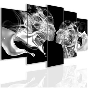 Obraz láska z kouře + háčky, hřebíčky, čistící hadřík ZDARMA Velikost (šířka x výška): 100x50 cm
