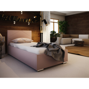 Jednolůžková čalouněná postel NASTY 5 + rošt + matrace, 90x200, Sofie 15