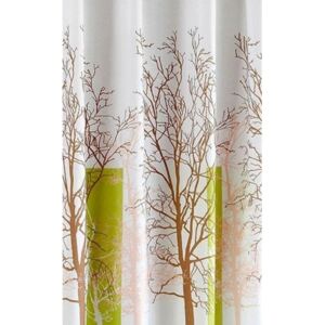 Aqualine polyester bílá/zelená strom ZP009 180 x 200 cm