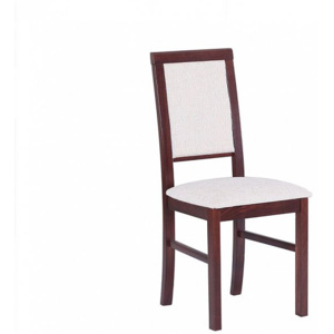 Jídelní židle dřevěná v odstínu ořech čalouněná OF077