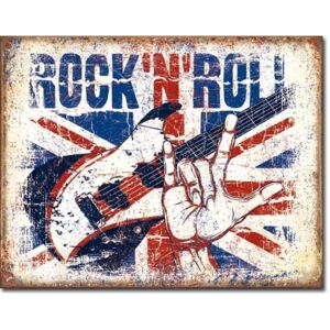 Plechová cedule: Rock and Roll (British)