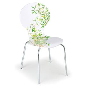 B2B Partner Dřevěná jídelní židle s chromovanou konstrukcí Bamboo + Záruka 7 let