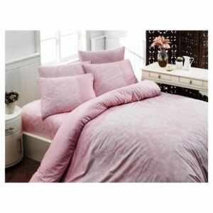 Homeville Povlečení 100% bavlna Pink powder se dvěma povlaky na polštář - 140x220 / 50x70 + 70x90