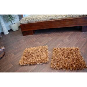 Kusový koberec Shaggy Al mano 40x40cm hnědý 40x40