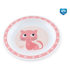 Canpol Babies Canpol babies Plastový talířek Kočička - růžový