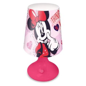 Noční stolní LED lampička Minnie pink Plast, 18x9 cm EUROSWAN